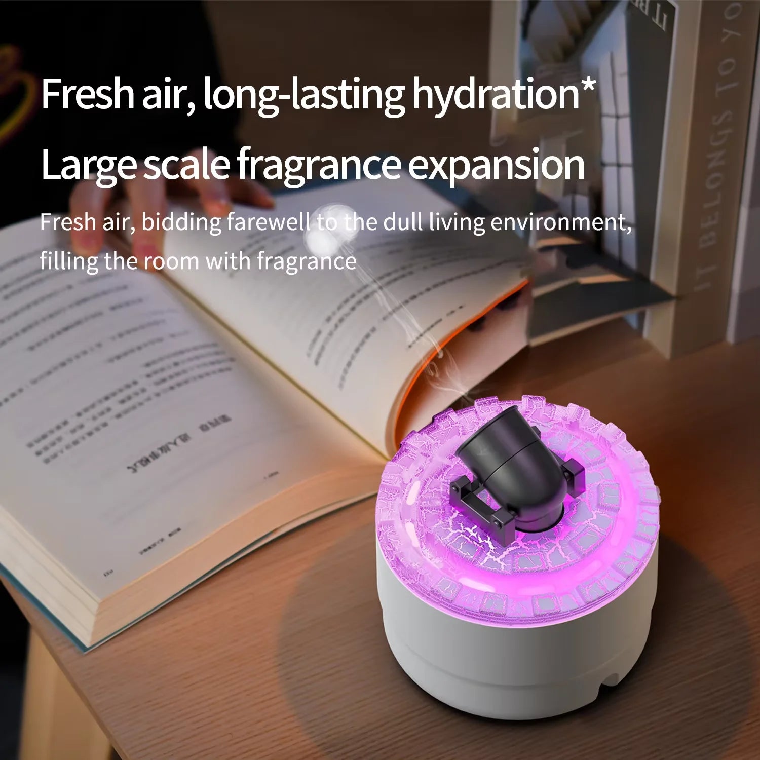 2024 New Creative Fort Aromatherapy Machine Household Lava Crack Humidifier